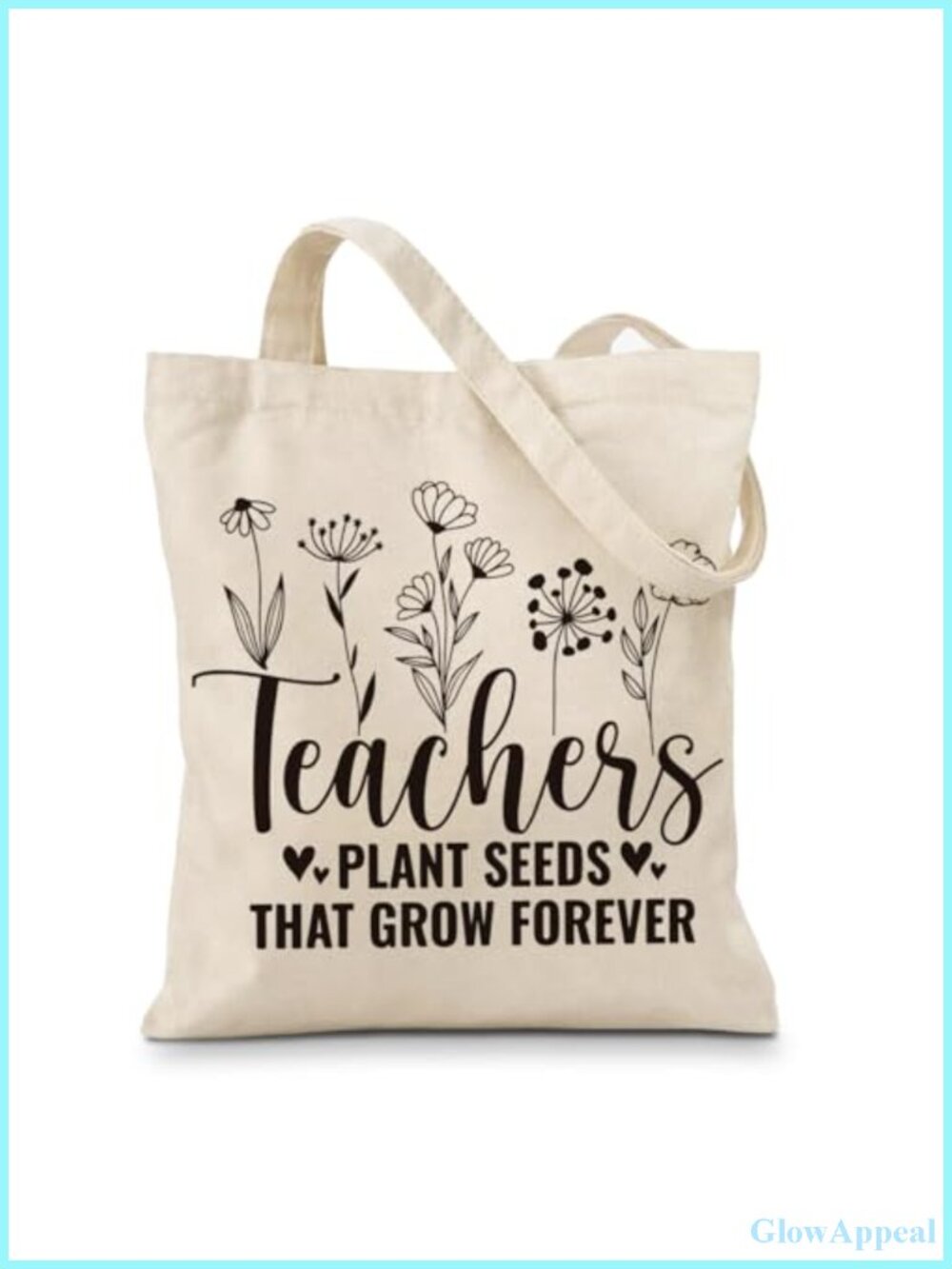 Canvas Tote Bag for Women Teacher Gift Shopping Beach Gym